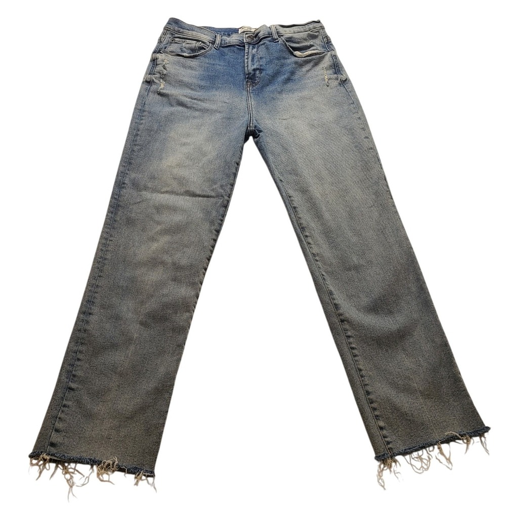 Kensie Jeans The Juliet High Rise Slim Light Wash Raw Hem Women's Denim 12/31